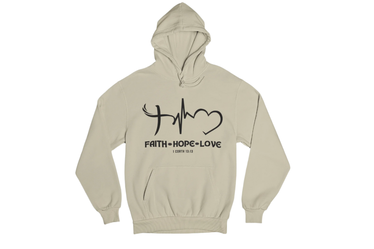 FAITH - HOPE - LOVE CUSTOM DESIGN GRAPHIC HOODIE