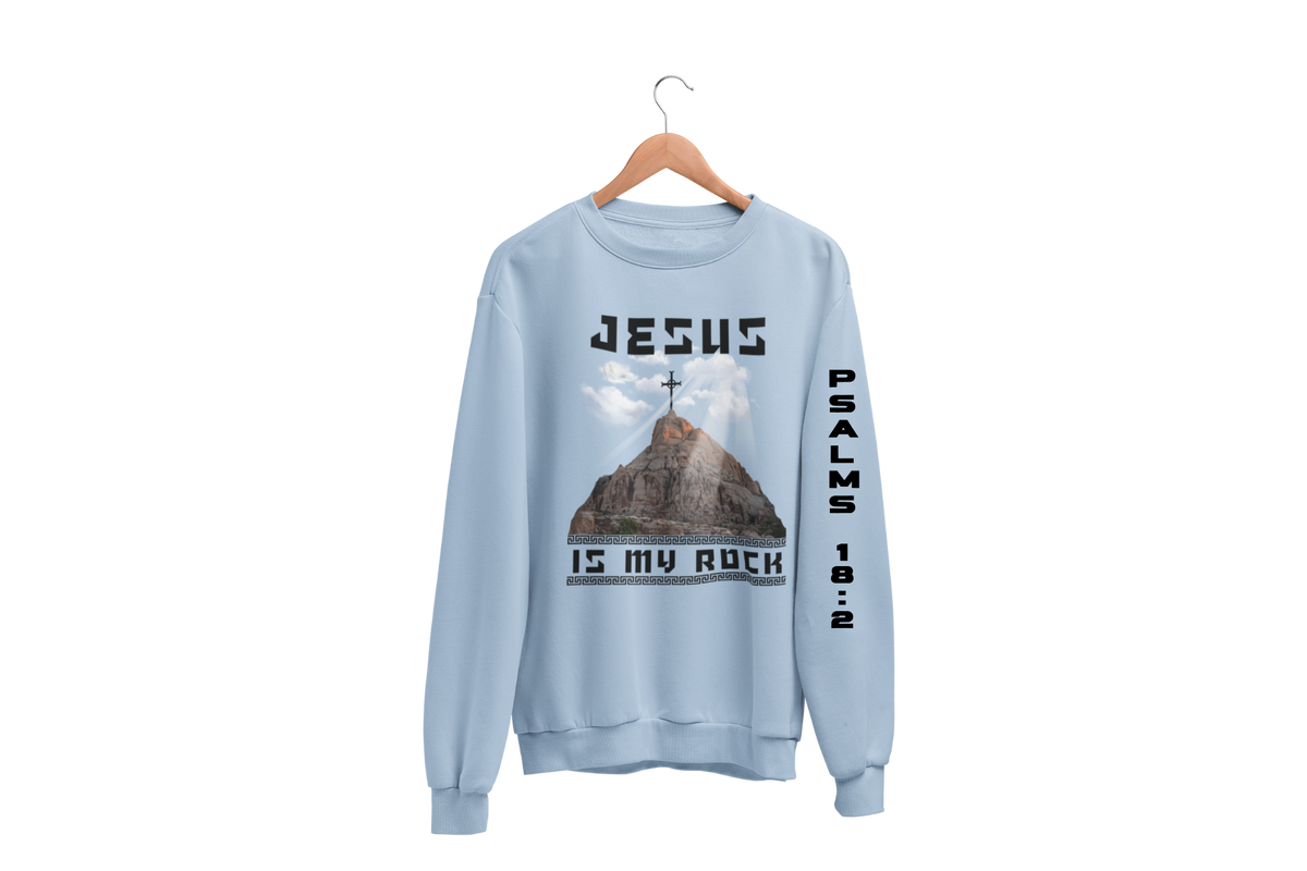 "JESUS IS MY ROCK - PSALMS 18:2" SIGNATURE CUSTOM SWEATSHIRT
