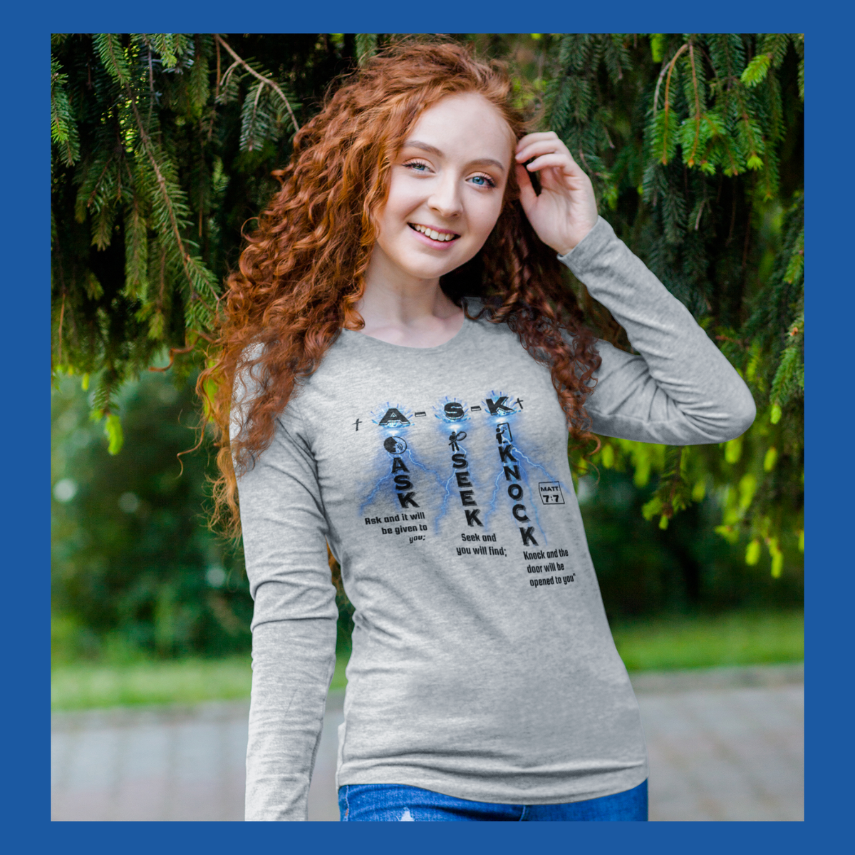 "A. S. K. - MATTHEW 7:7" CUSTOM GRAPHIC T-SHIRT
