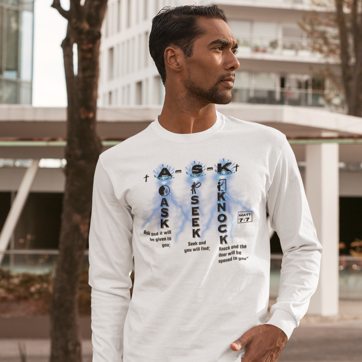 "A. S. K. - MATTHEW 7:7" CUSTOM GRAPHIC HOODIE