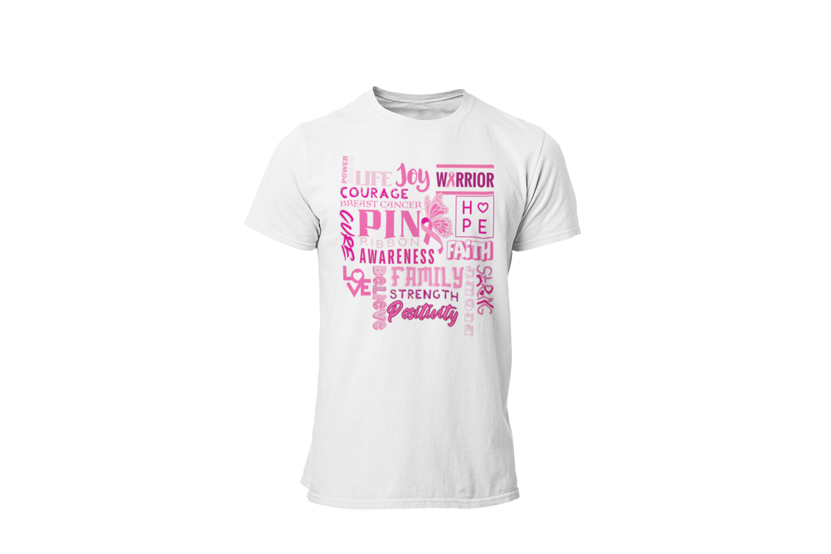 "WORD OF EMPOWERMENT" - BREAST CANCER AWARENESS T-SHIRT
