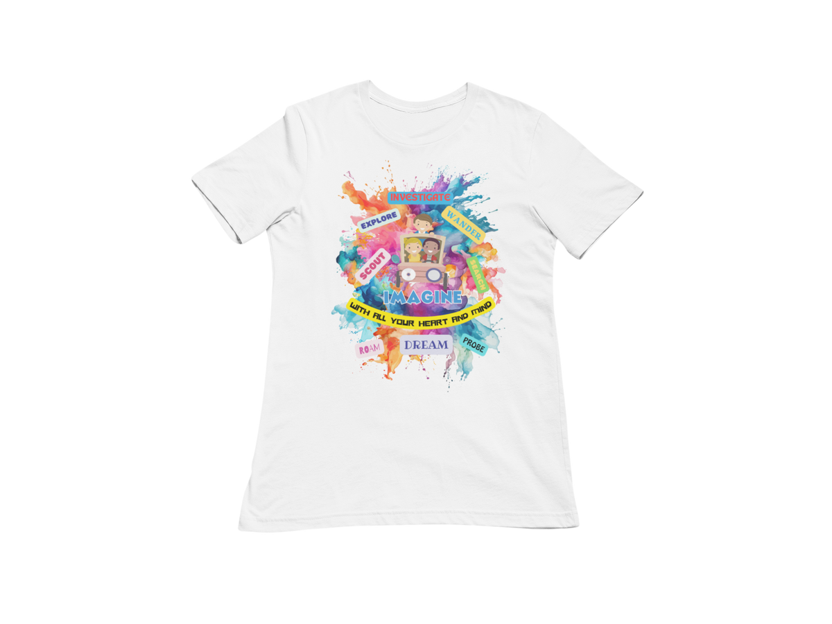 "IMAGINE WITH ALL YOUR HEART AND MIND" CUSTOM GRAPHIC T-SHIRT
