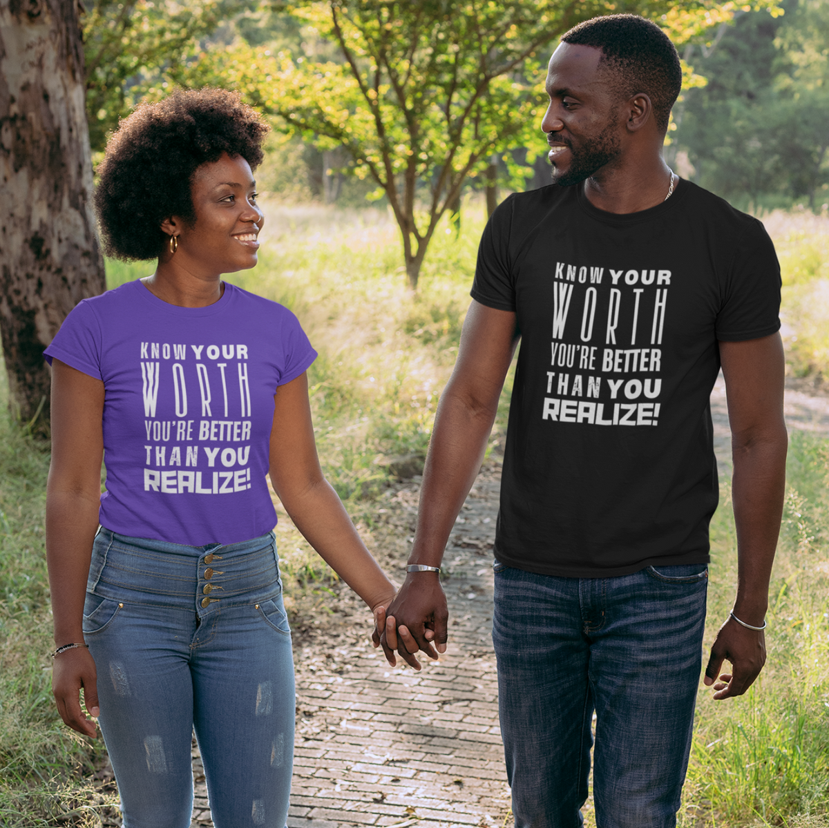 "KNOW YOUR WORTH" CUSTOM GRAPHIC T-SHIRT