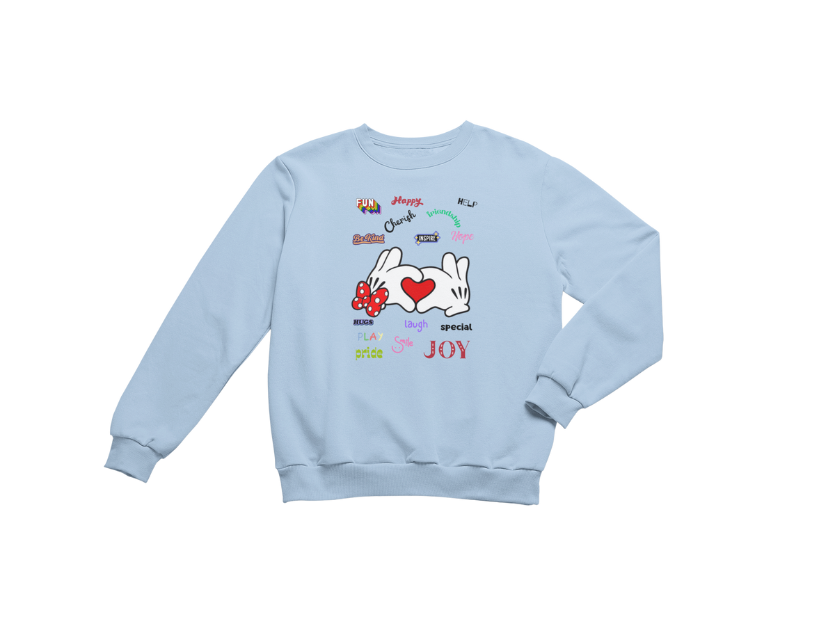 MICKEY & MINNIE'S HEART IN YOUR HAND CUSTOM GRAPHIC SWEATSHIRT