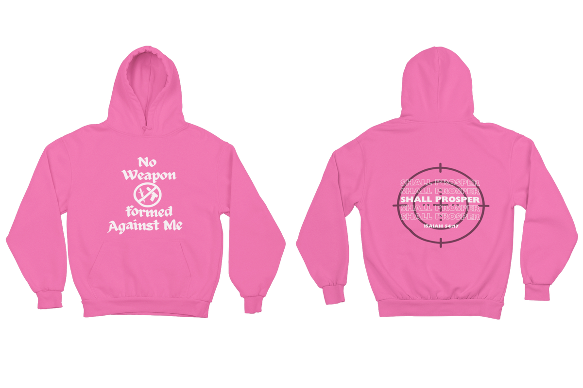 "NO WEAPON WILL PROSPER" SIGNATURE CUSTOM DESIGN (WHITE PRINT)