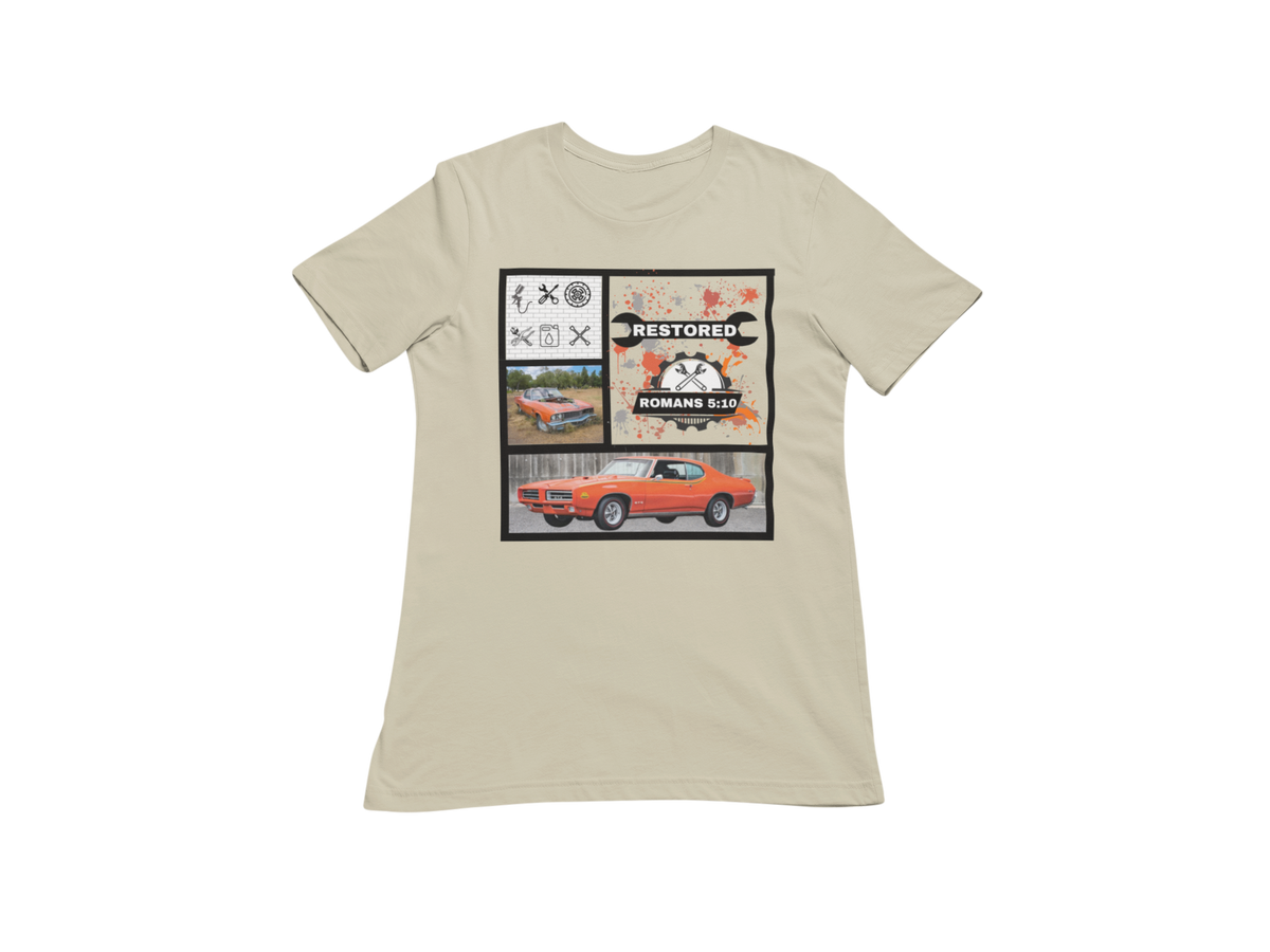 "RESTORED - ROMANS 5:10" CUSTOM GRAPHIC T-SHIRT