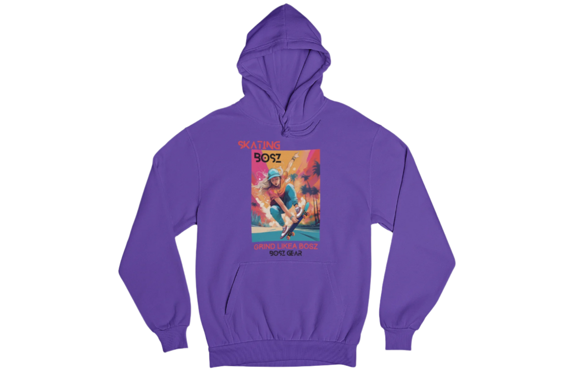 "SKATING BOSZ - GRIND LIKEA BOSZ" (GIRL 2) BOSZ GEAR HOODIE