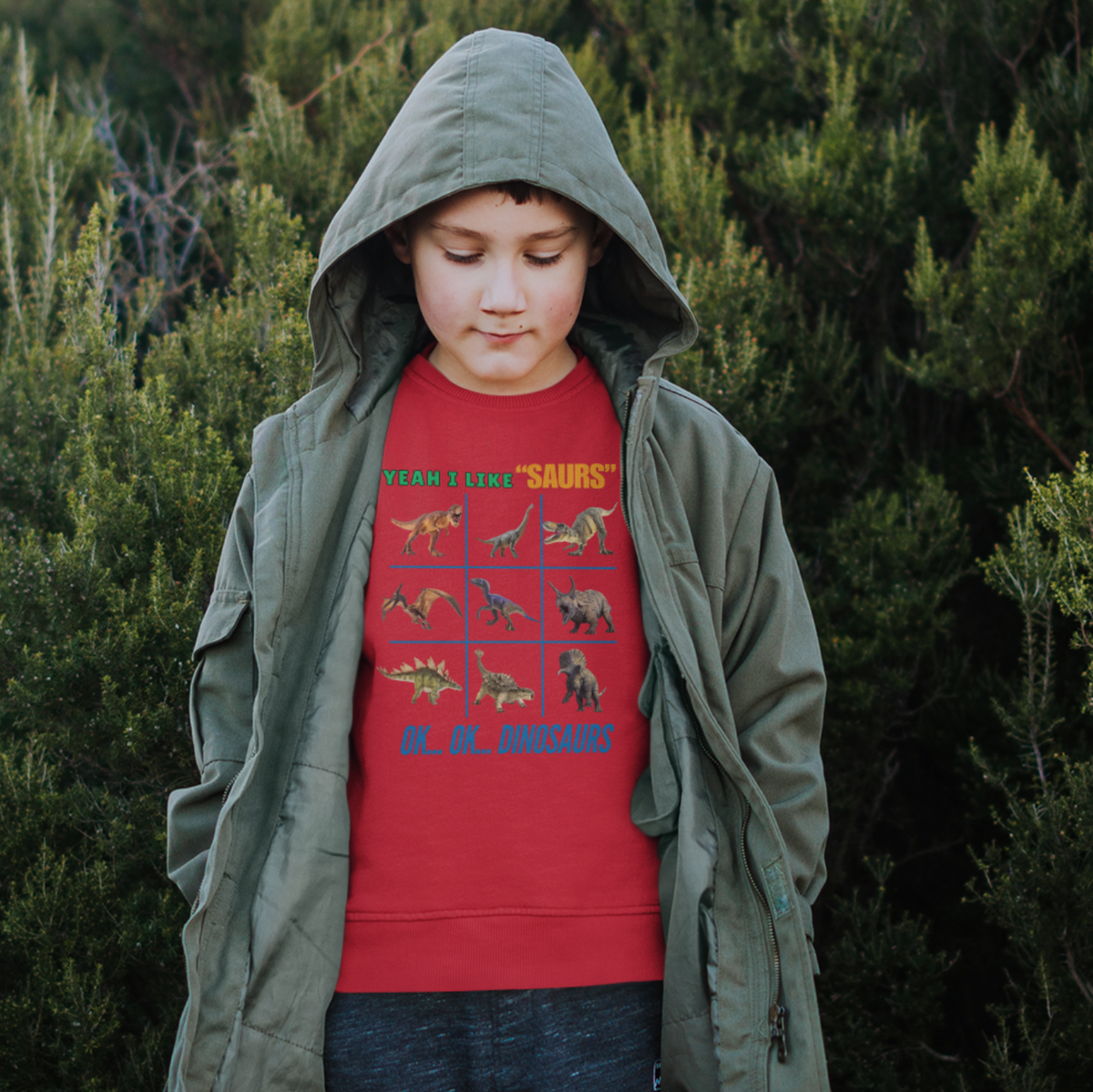 "YEAH I LIKE SAURS..... OK...OK...DINOSAURS" SIGNATURE CUSTOM SWEATSHIRT