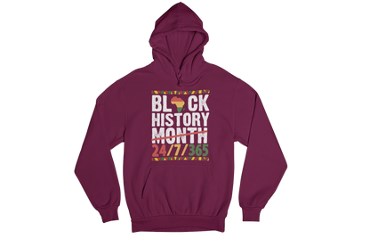 "BLACK HISTORY MONTH - 24 / 7 / 365" CUSTOM GRAPHIC DESIGN