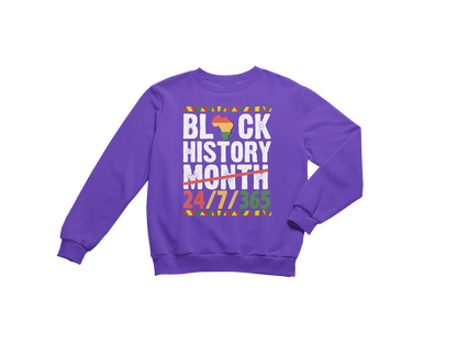 "BLACK HISTORY MONTH - 24 / 7 / 365" CUSTOM GRAPHIC DESIGN