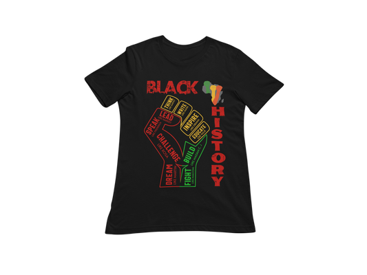 "BLACK HISTORY LEADERS" 3 COLORS SIGNATURE CUSTOM DESIGN T-SHIRT