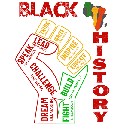 "BLACK HISTORY LEADERS" 3 COLORS SIGNATURE CUSTOM DESIGN