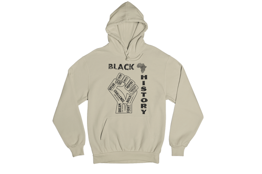 "BLACK HISTORY LEADERS" SIGNATURE CUSTOM HOODIE (BLACK PRINT)