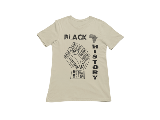 "BLACK HISTORY LEADERS" SIGNATURE CUSTOM T-SHIRT (BLACK PRINT)