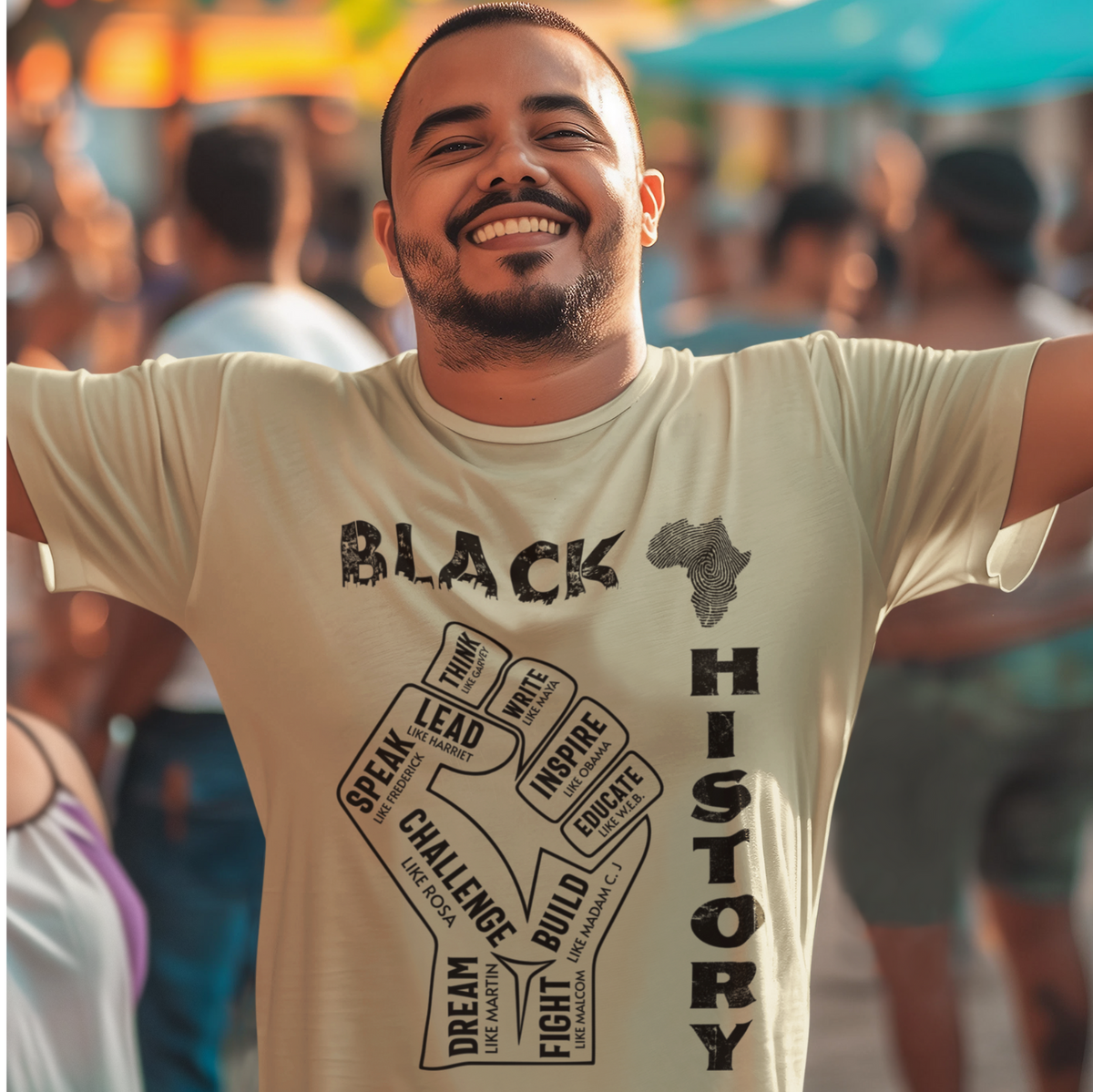 "BLACK HISTORY LEADERS" SIGNATURE CUSTOM DESIGN  (BLACK PRINT)