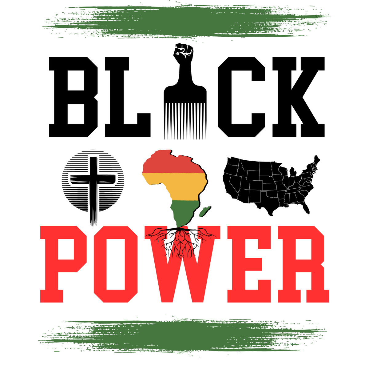 "BLACK POWER" CUSTOM GRAPHIC DESIGN