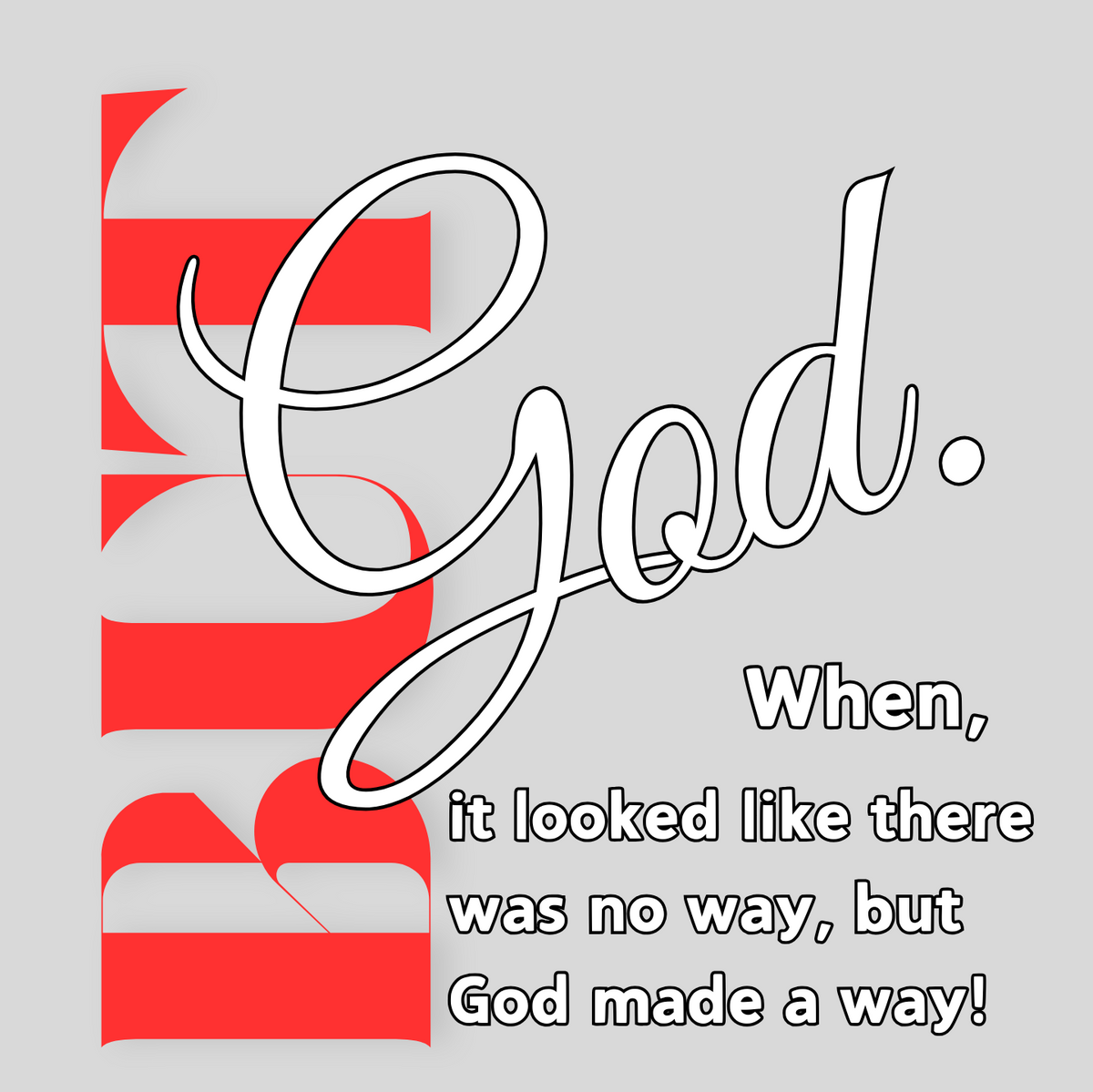 "BUT GOD" CUSTOM SIGNATURE DESIGN