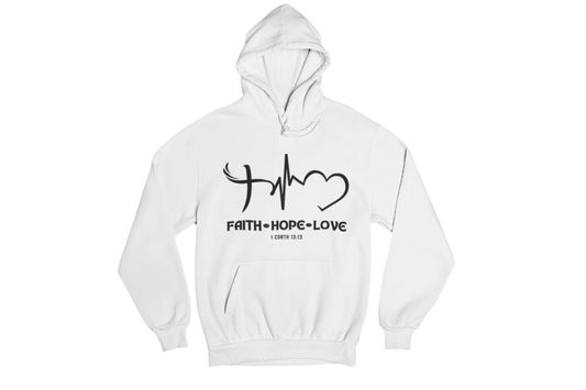 FAITH - HOPE - LOVE CUSTOM DESIGN GRAPHIC HOODIE