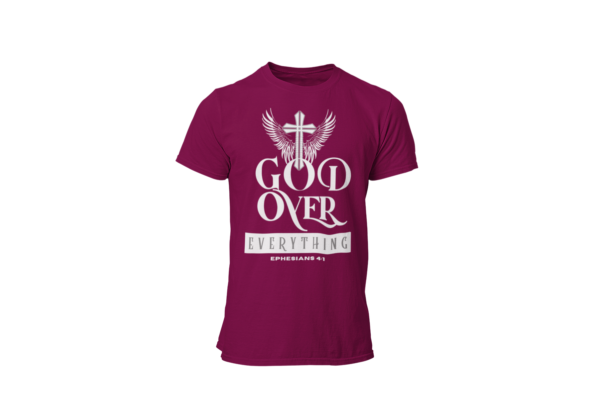 "GOD OVER EVERYTHING" CUSTOM DESIGN GRAPHIC (WHITE PRINT)