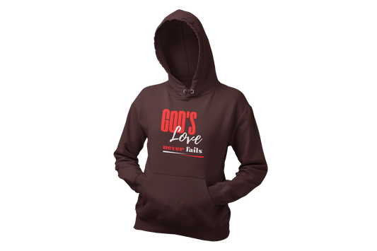 "GOD'S LOVE NEVER FAILS" CUSTOM HOODIE