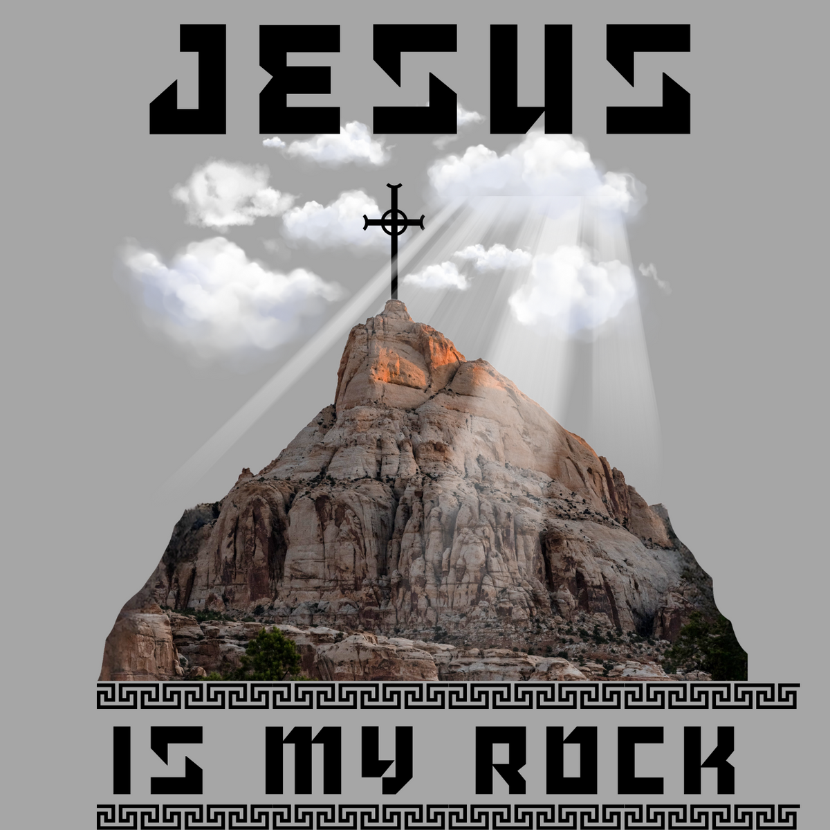 "JESUS IS MY ROCK - PSALMS 18:2" SIGNATURE CUSTOM DESIGN