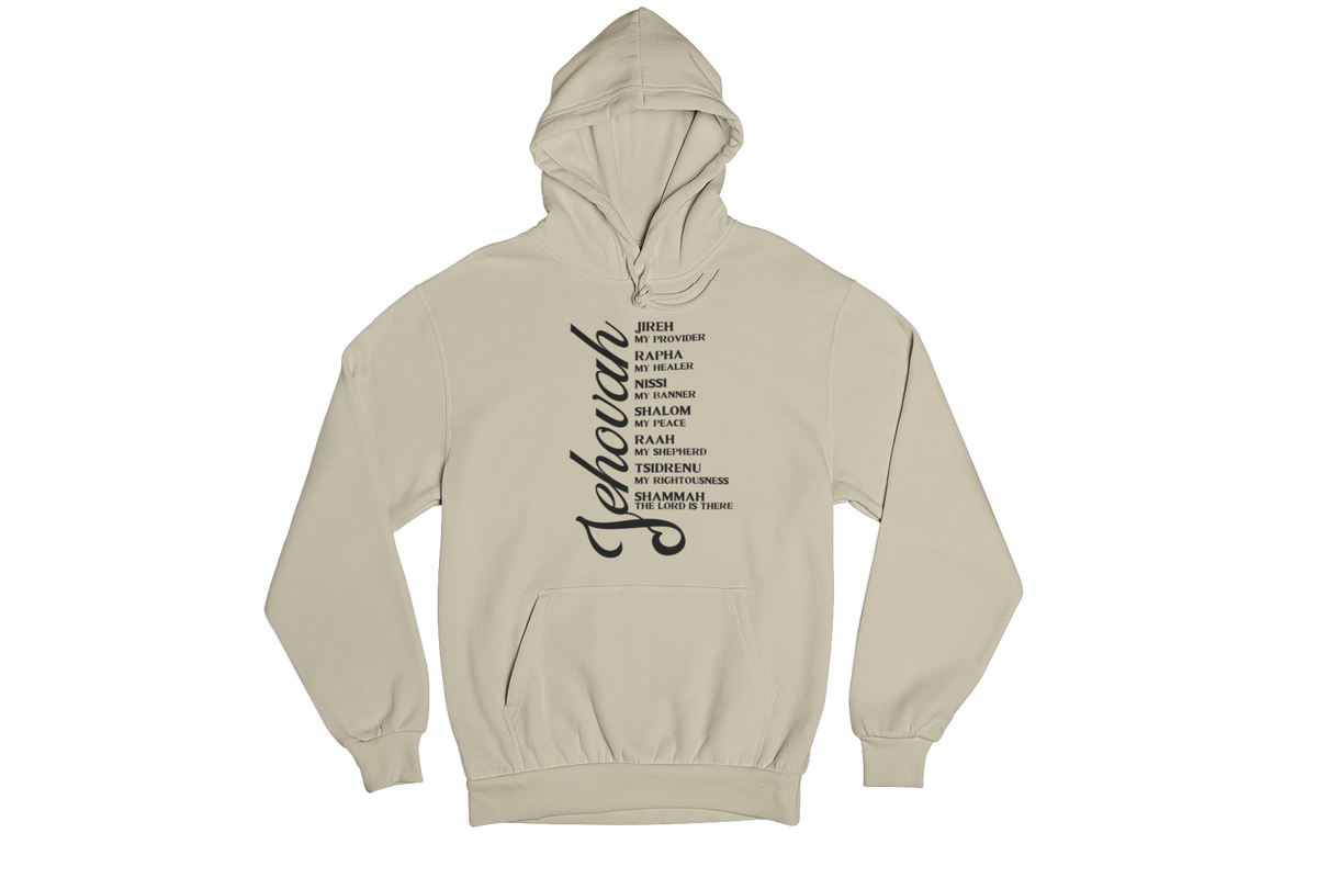 "JEHOVAH - HIS NAMES" CUSTOM DESIGN GRAPHIC (BLACK PRINT)