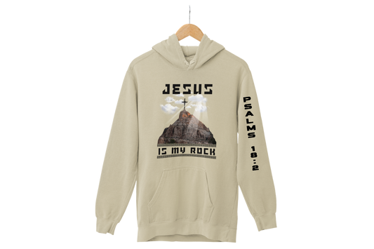 "JESUS IS MY ROCK - PSALMS 18:2" SIGNATURE CUSTOM HOODIE