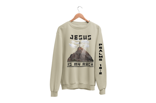 "JESUS IS MY ROCK - PSALMS 18:2" SIGNATURE CUSTOM SWEATSHIRT