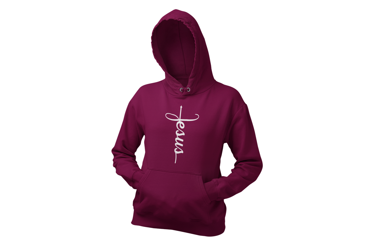 "JESUS" NAME WHITE CROSS - FAITH CUSTOM DESIGN