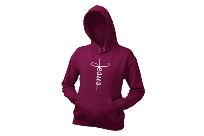 "JESUS" NAME WHITE CROSS - FAITH CUSTOM DESIGN