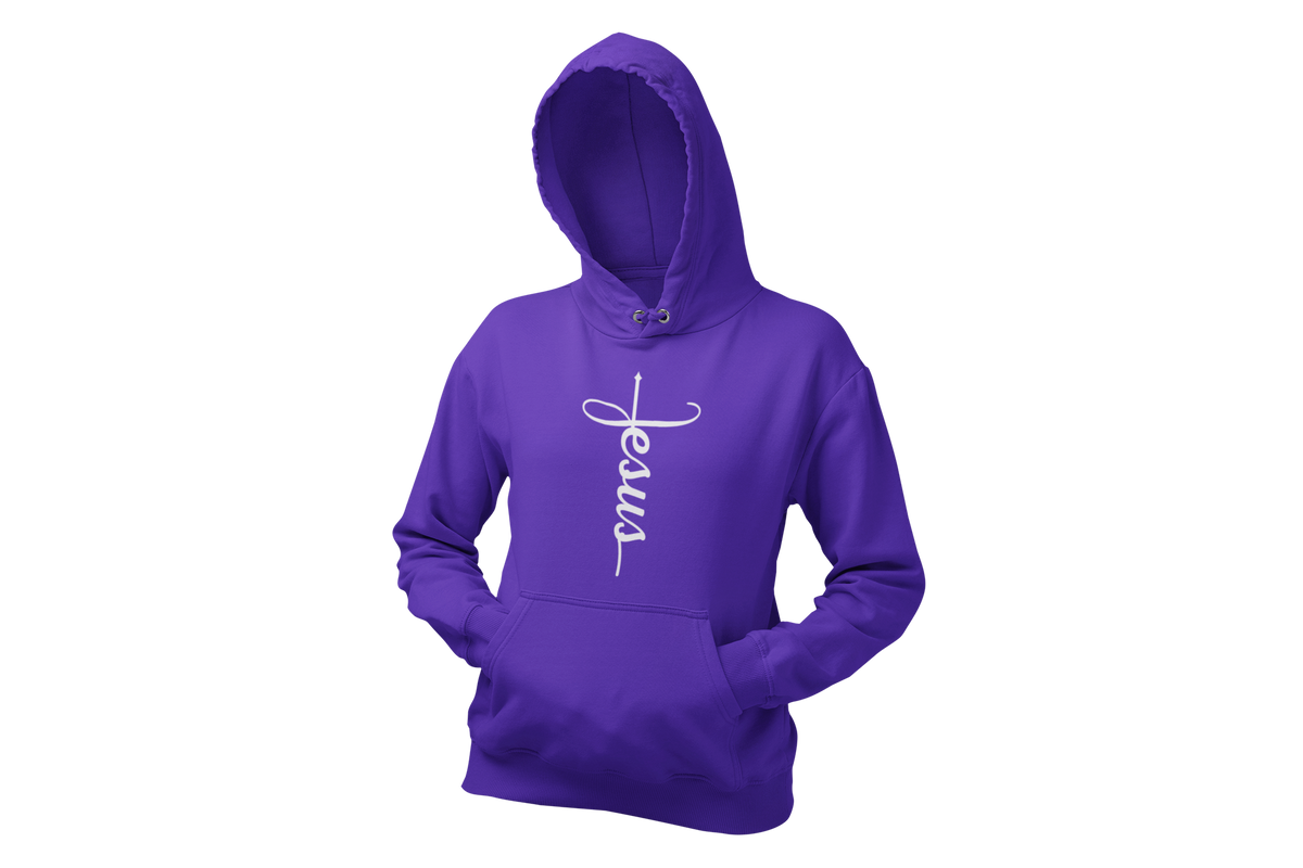 "JESUS" NAME WHITE CROSS - FAITH CUSTOM DESIGN