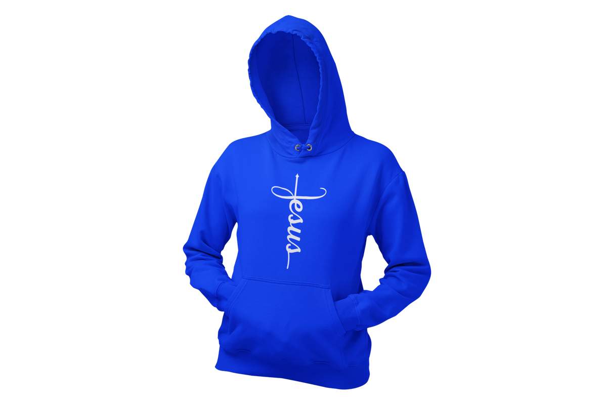 "JESUS" NAME WHITE CROSS - FAITH CUSTOM DESIGN