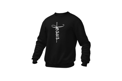 "JESUS" NAME WHITE CROSS - FAITH CUSTOM DESIGN