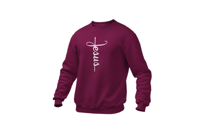 "JESUS" NAME WHITE CROSS - FAITH CUSTOM DESIGN