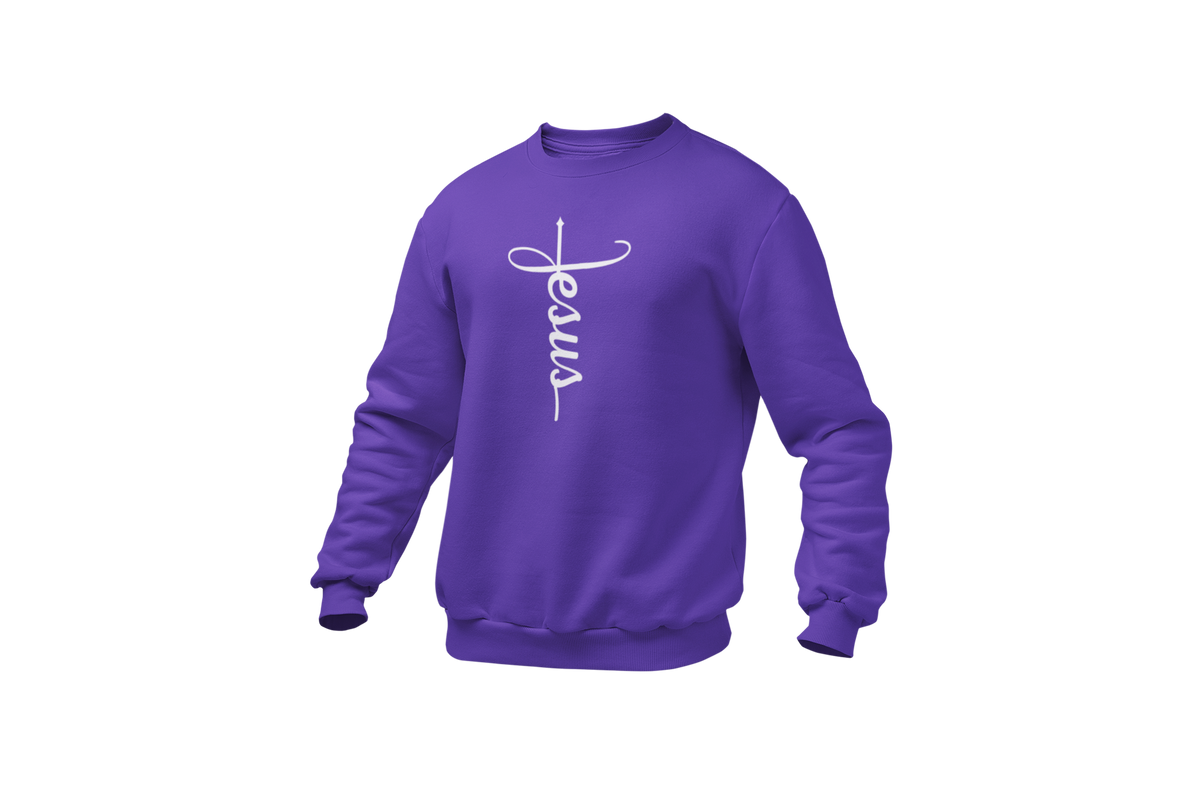 "JESUS" NAME WHITE CROSS - FAITH CUSTOM DESIGN
