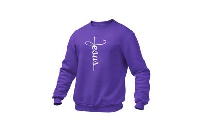 "JESUS" NAME WHITE CROSS - FAITH CUSTOM DESIGN