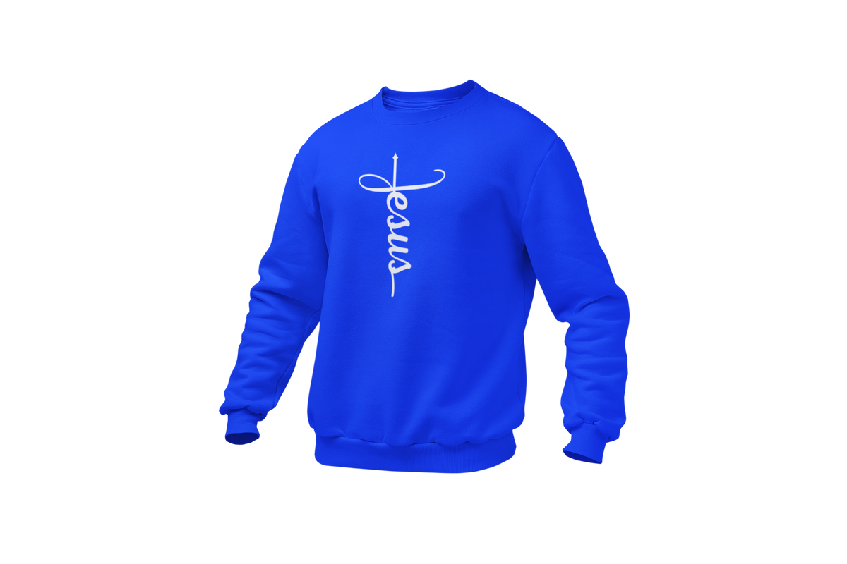 "JESUS" NAME WHITE CROSS - FAITH CUSTOM DESIGN