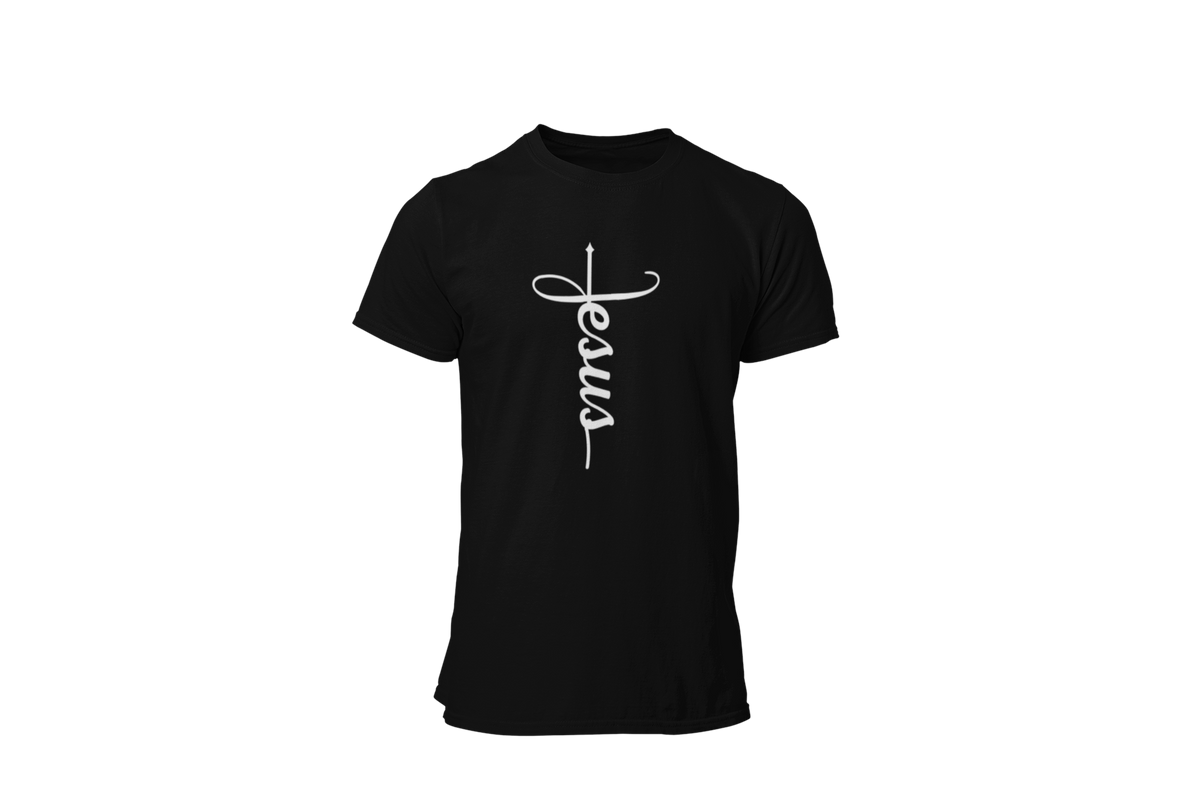 "JESUS" NAME WHITE CROSS - FAITH CUSTOM DESIGN