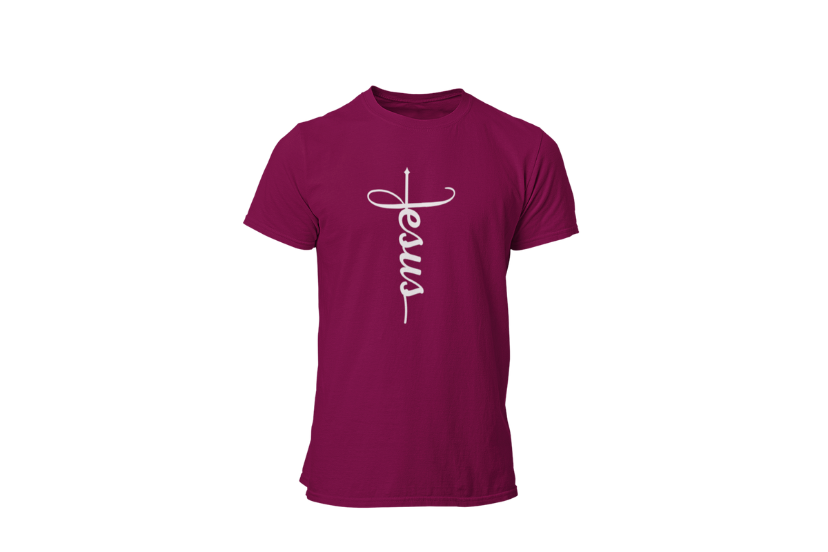 "JESUS" NAME WHITE CROSS - FAITH CUSTOM DESIGN
