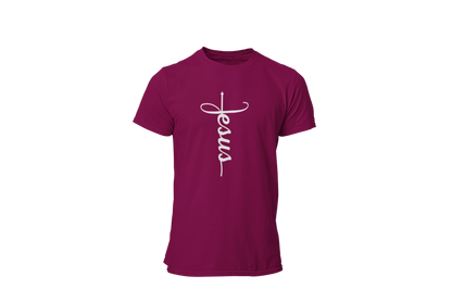 "JESUS" NAME WHITE CROSS - FAITH CUSTOM DESIGN