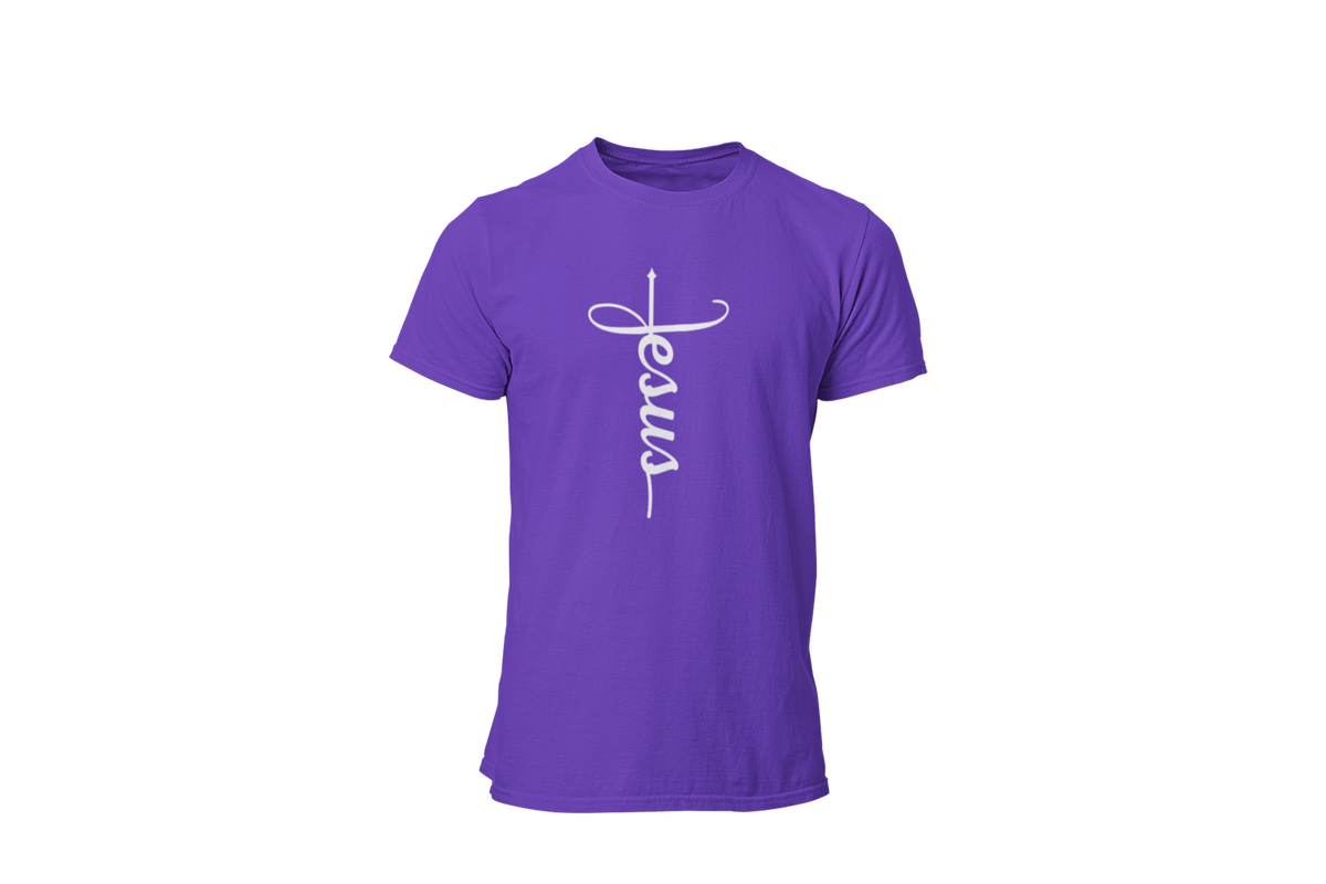 "JESUS" NAME WHITE CROSS - FAITH CUSTOM DESIGN