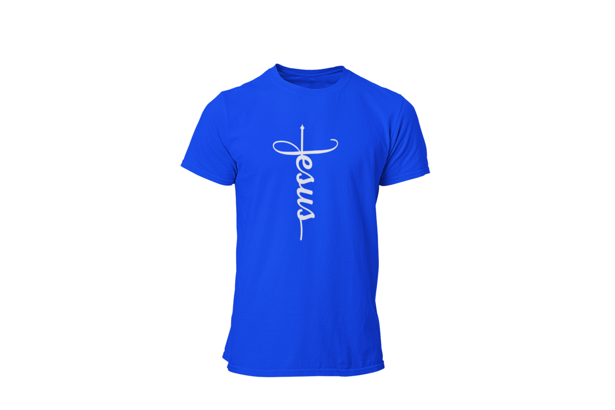 "JESUS" NAME WHITE CROSS - FAITH CUSTOM DESIGN