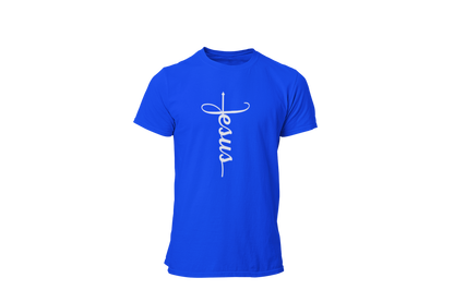 "JESUS" NAME WHITE CROSS - FAITH CUSTOM DESIGN