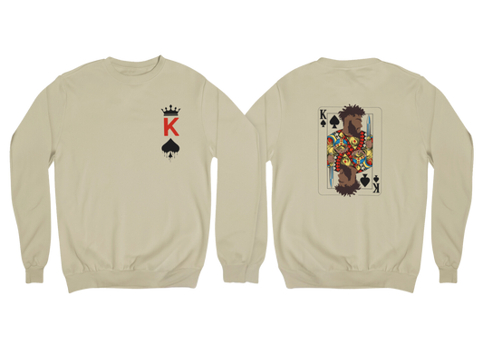 "KING OF SPADES" CUSTOM GRAPHIC DESIGN SWEATSHIRT
