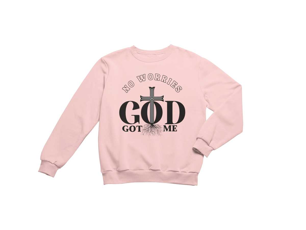 "NO WORRIES, GOD GOT ME" CUSTOM DESIGN GRAPHIC (BLACK PRINT)