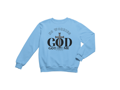 "NO WORRIES, GOD GOT ME" CUSTOM DESIGN GRAPHIC (BLACK PRINT)