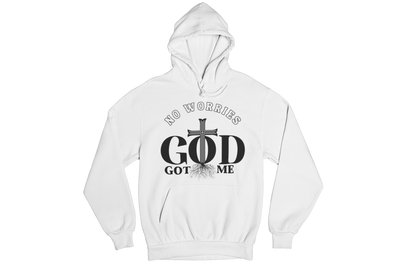 "NO WORRIES, GOD GOT ME" CUSTOM DESIGN GRAPHIC (BLACK PRINT)