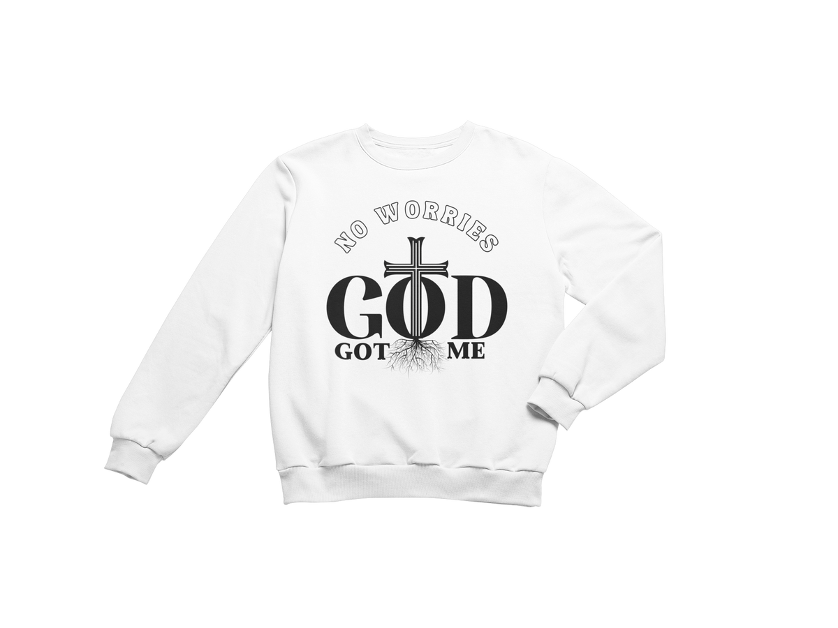 "NO WORRIES, GOD GOT ME" CUSTOM DESIGN GRAPHIC (BLACK PRINT)