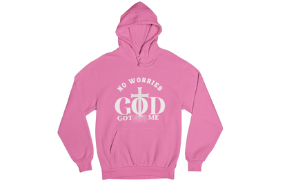 "NO WORRIES, GOD GOT ME" CUSTOM DESIGN GRAPHIC (WHITE PRINT)