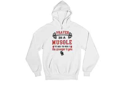 "PRAYER IS A MUSCLE" CUSTOM DESIGN GRAPHIC